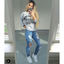 Load image into Gallery viewer, Hole Ripped Jeans