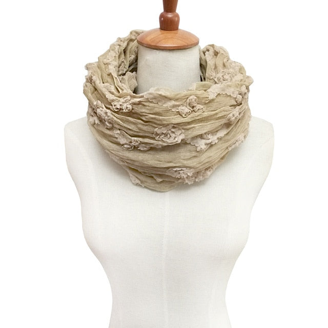 Embroidery Flower Scarf