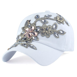 Cap with Flower Canvas