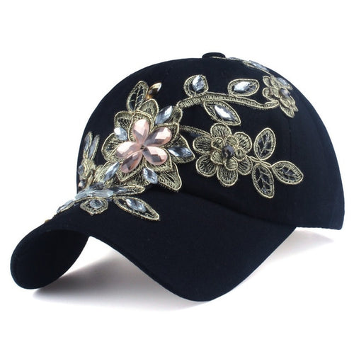 Cap with Flower Canvas