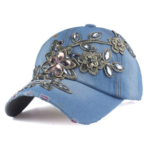 Cap with Flower Canvas