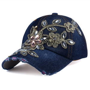 Cap with Flower Canvas