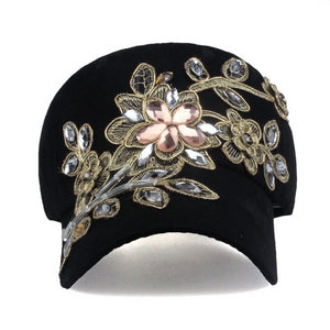 Cap with Flower Canvas