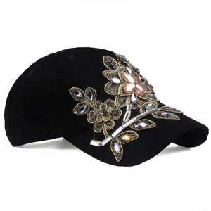 Cap with Flower Canvas