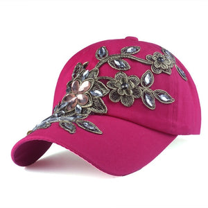 Cap with Flower Canvas
