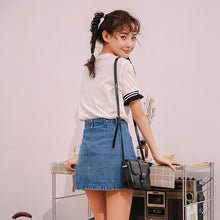 Load image into Gallery viewer, High Waist A-line Mini Skirt