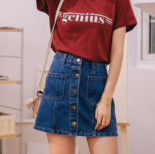 Load image into Gallery viewer, High Waist A-line Mini Skirt