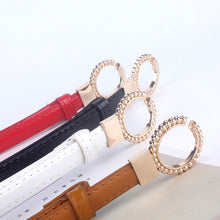 Load image into Gallery viewer, Adjustable Waist Leather Belt