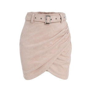 High Waist Belt Skirt