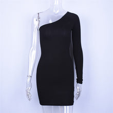 Load image into Gallery viewer, One Shoulder Slope Dress