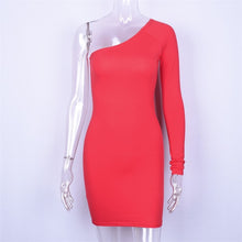 Load image into Gallery viewer, One Shoulder Slope Dress
