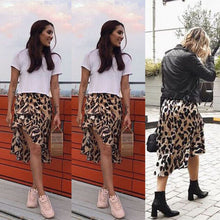Load image into Gallery viewer, High Waist Leopard Skirt