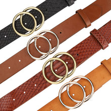 Load image into Gallery viewer, Buckle Waist Leather Strap Belt
