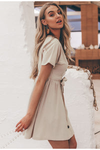 Vintage Button Women Dress