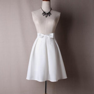 Casual Bow Pleated Skirt