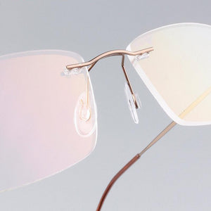 Classic Titanium Rimless Eyeglasses