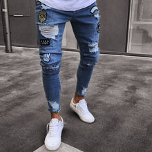Load image into Gallery viewer, Hole Embroidered Jeans