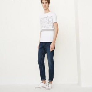 Men Micro-elastic Tapered Jeans