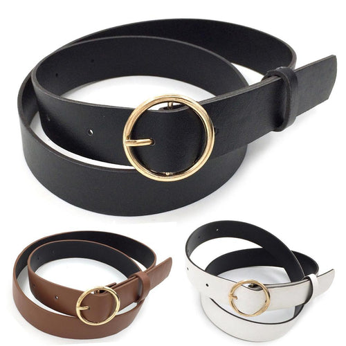 Round Buckle Waist Belt