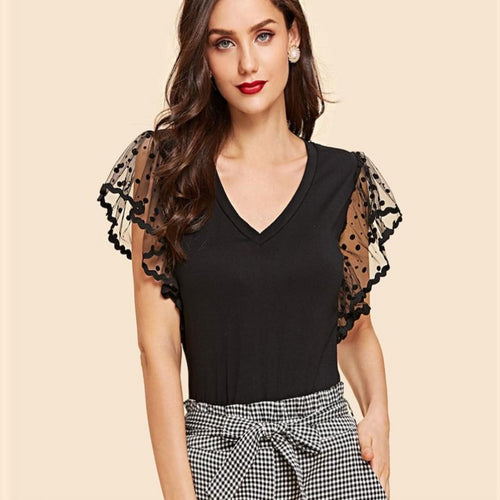 Vintage Dot Contrast T-shirt