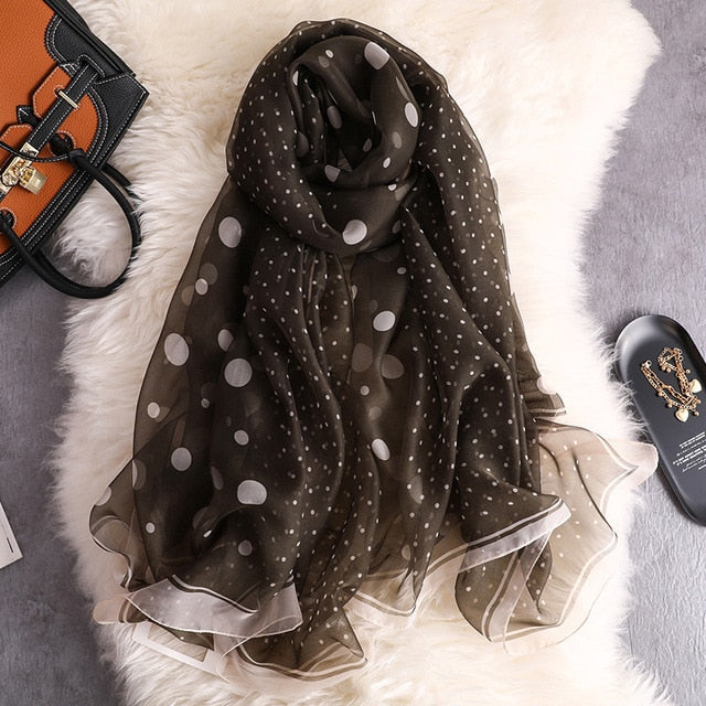 Wave Point Dot Pattern Scarf