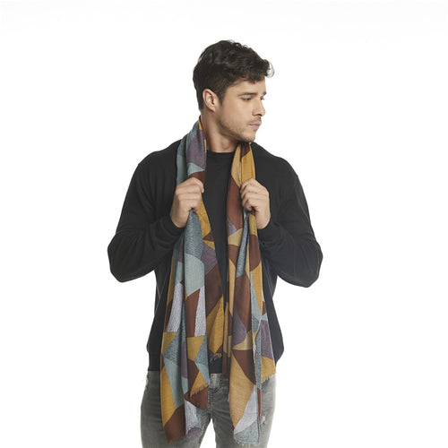 Men Patchwork Scarf
