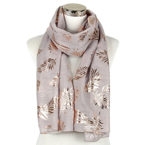 Fashion Gold Leaf Foil Shawls