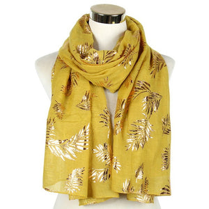 Fashion Gold Leaf Foil Shawls